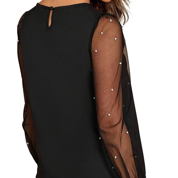 Black Long Sleeve Blouse - Picture 2 of 4